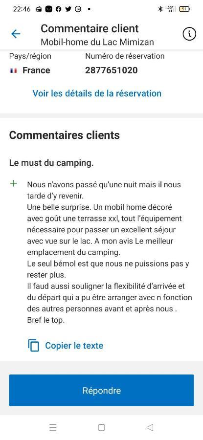 Mobil-Home Du Lac Mimizan Aureilhan  Exterior foto